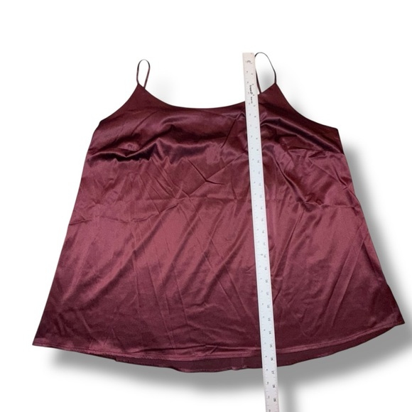 LANE BRYANT Satin Cami - Burgundy Plus 16 - Picture 9 of 13